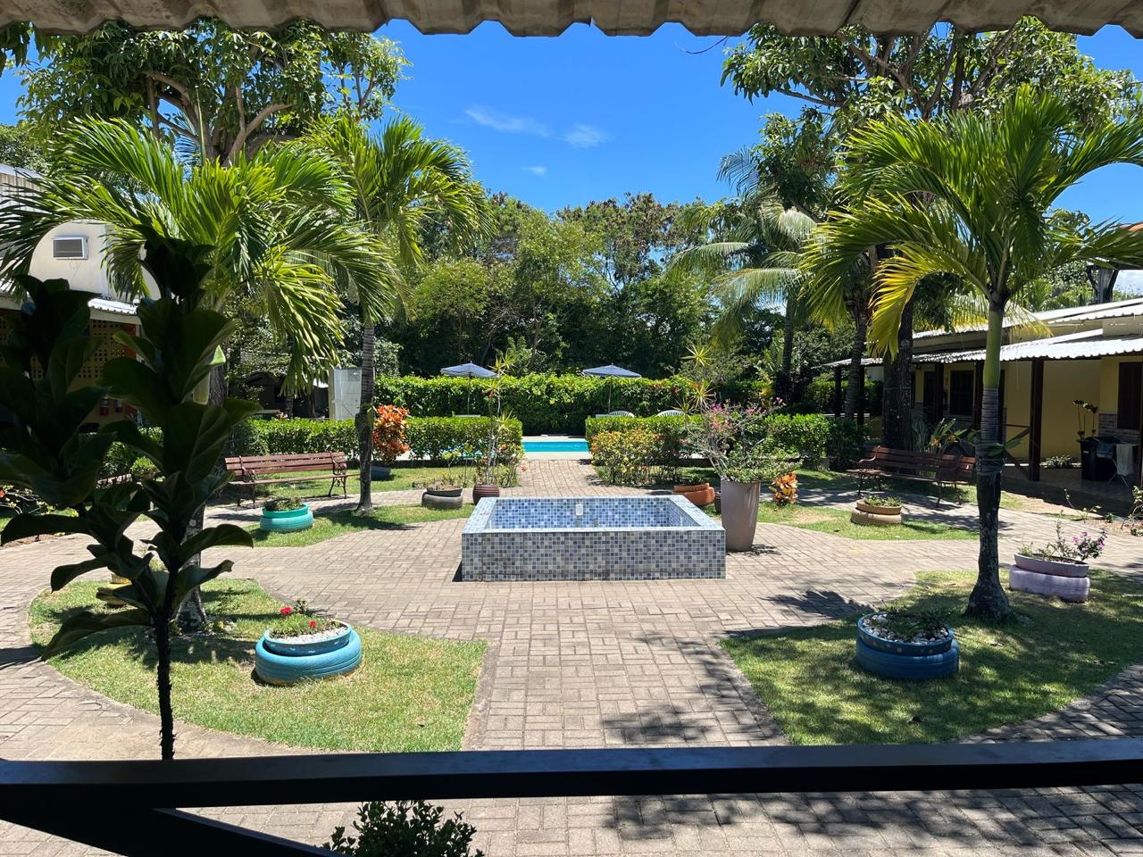 Vista panorâmica do jardim